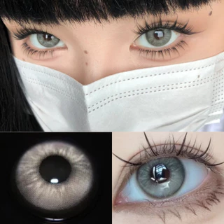 Midroo คอนแทคเลนส์ เลนส์ค่าสายตาสั้น Apex Green/Grey-14.2mm รายเดือน ฟิวลูกครึ่ง