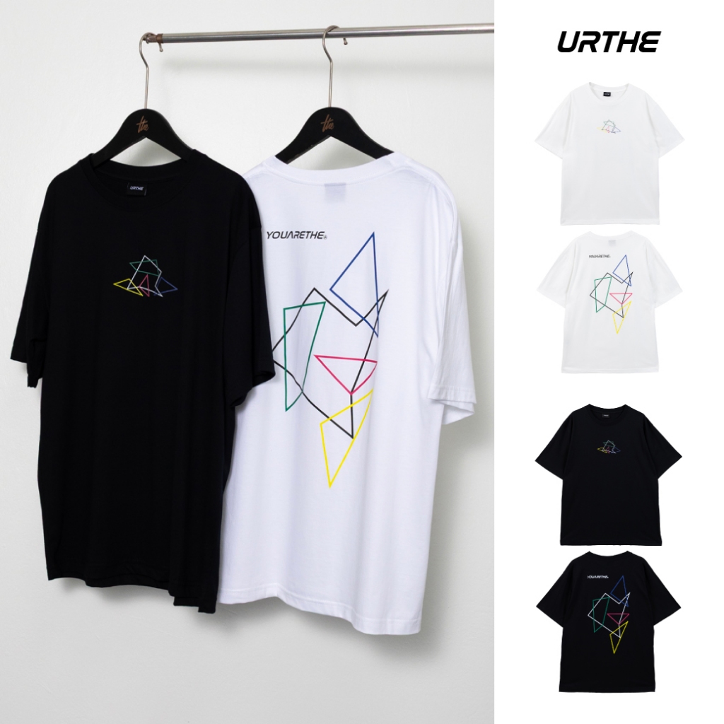 URTHE - เสื้อยืด เเขนสั้น รุ่น CONFUSED SQUARE TEE