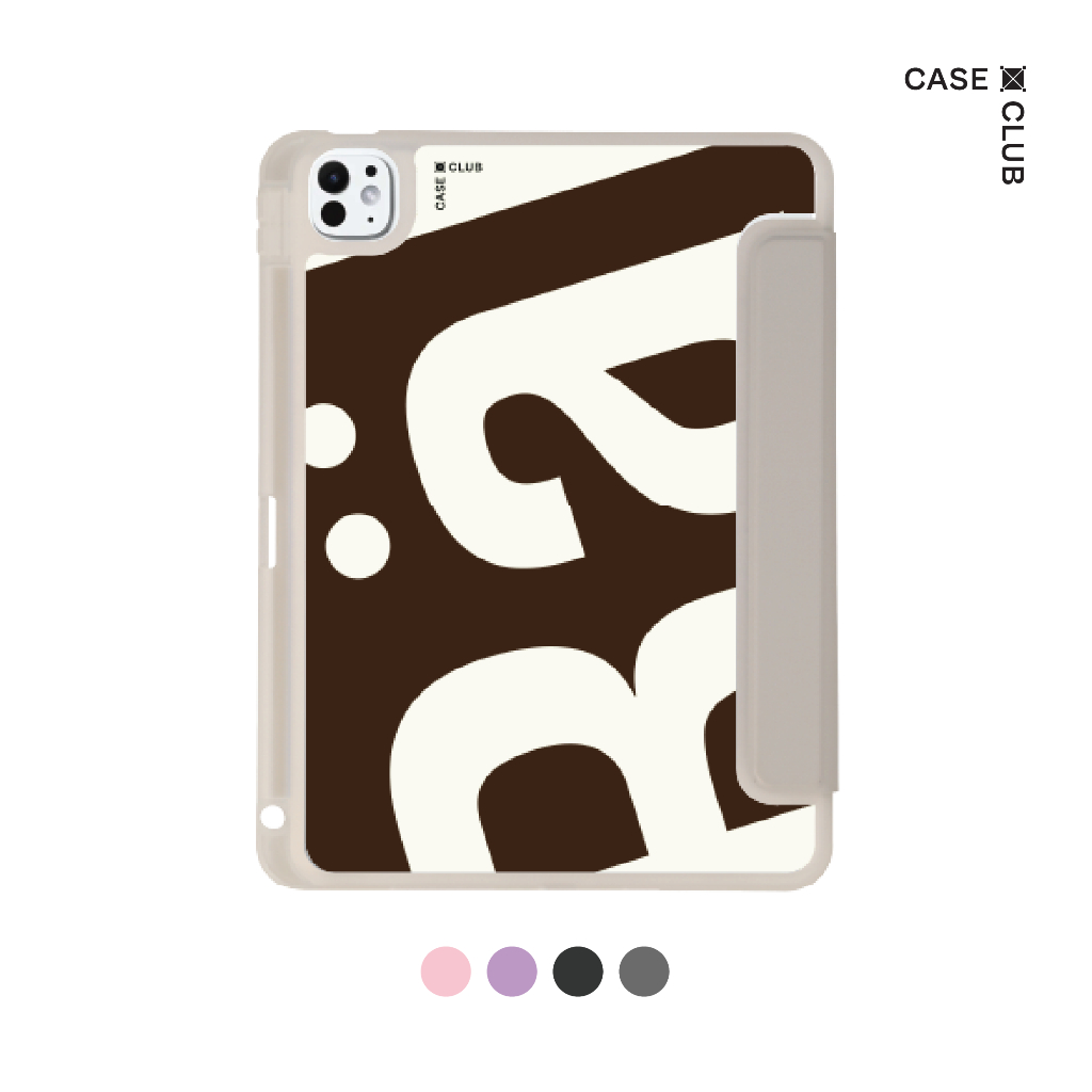 CaseClub เคสไอแพด หลังใส ฝาปิดสี ลาย Rally Cocoa Movement โคโค่มูฟเมนต์ สำหรับ iPad Pro / iPad Air /
