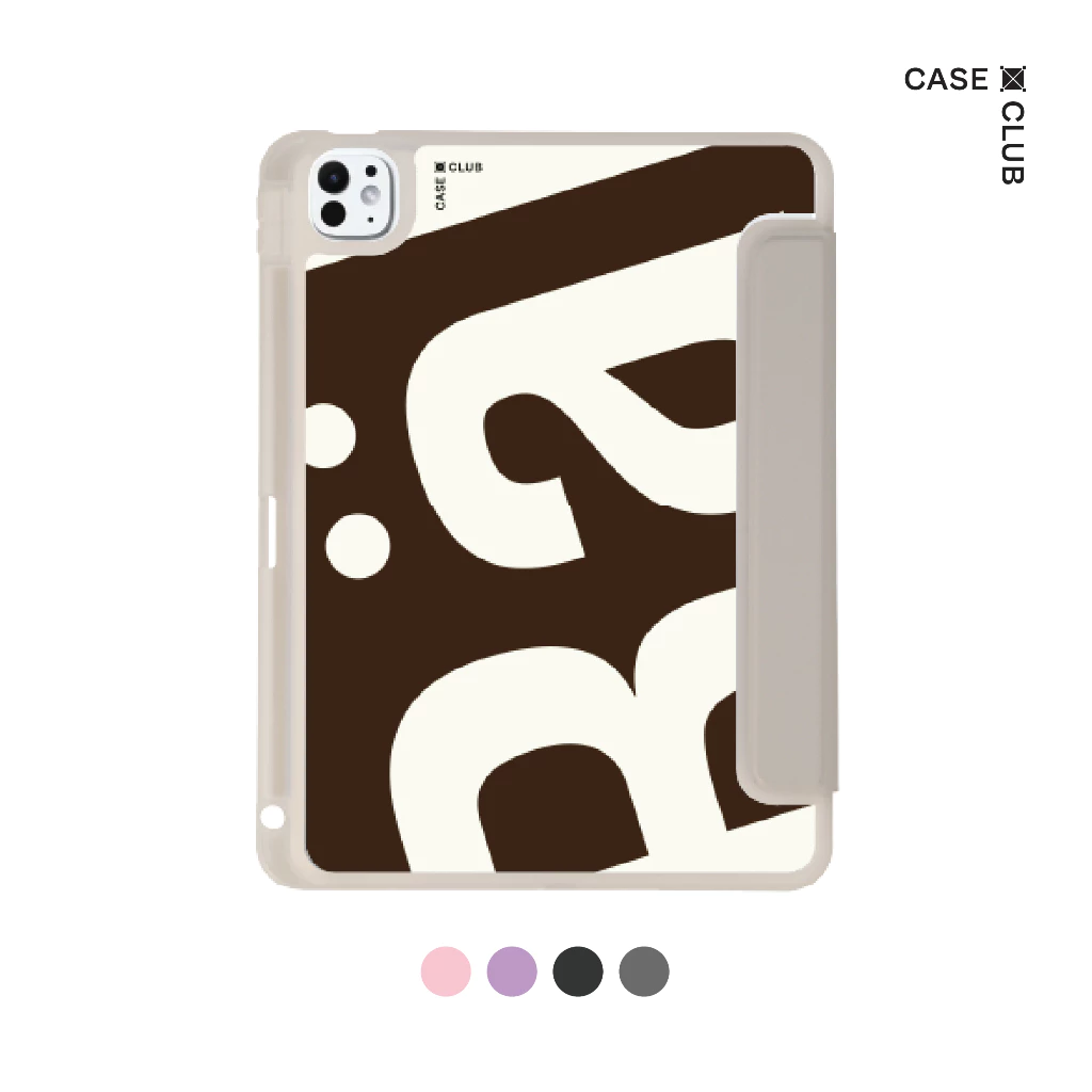 CaseClub เคสไอแพด หลังใส ฝาปิดสี ลาย Rally Cocoa Movement โคโค่มูฟเมนต์ สำหรับ iPad Pro / iPad Air / iPad Gen