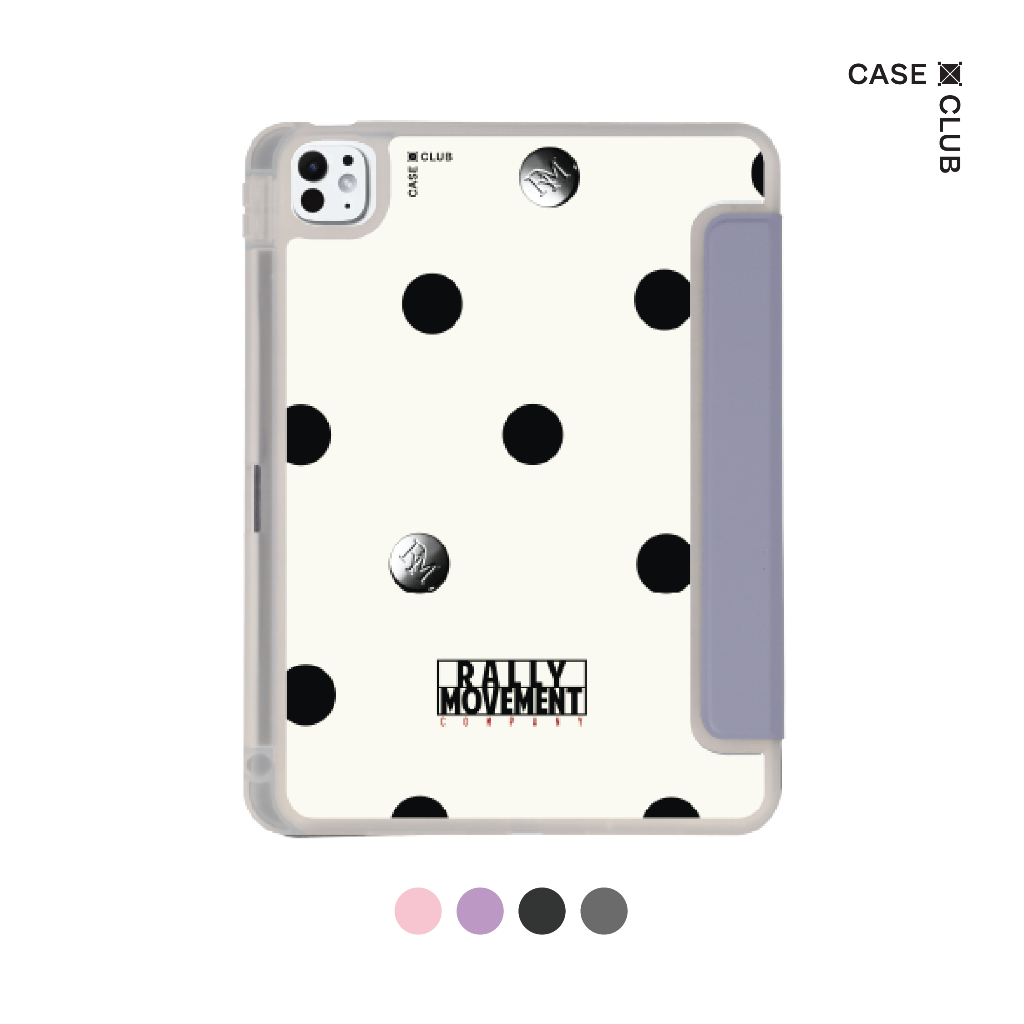 CaseClub เคสไอแพด หลังใส ฝาปิดสี ลาย Rally RM Dot ลายจุด RM สำหรับ iPad Pro / iPad Air / iPad Gen ราคา ถูกที่สุด ดีลบีเคเค