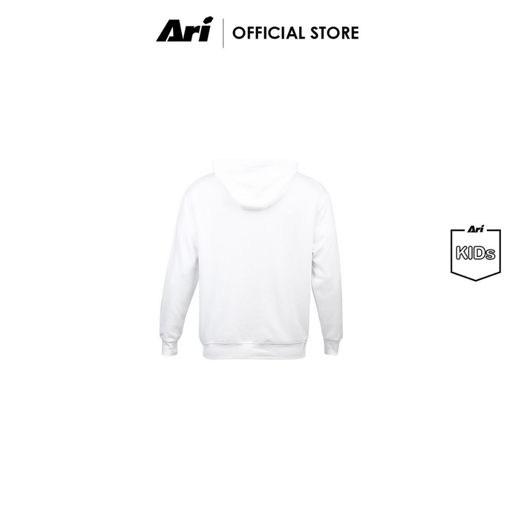 ARI KIDS ESSENTIAL HOODIE – WHITE (AAP3150-02) เสื้อฮู้ด เด็ก อาริ ESSENTIAL สีขาว ราคา ถูกที่สุด ดีลบีเคเค แกลเลอรีภาพที่ 2