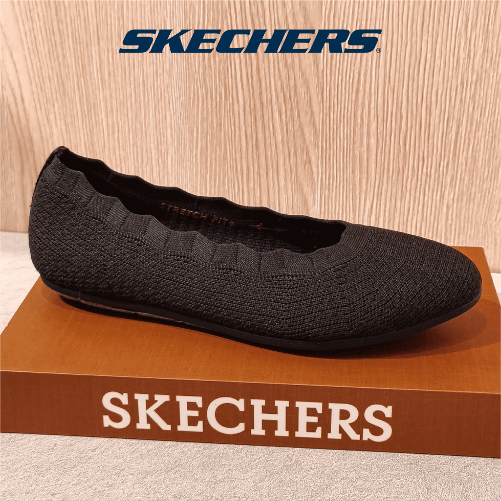 Skechers สเก็ตเชอร์ส รองเท้าผู้หญิง Women Modern Comfort Cleo 2.0 Love Spell Shoes - 158343-BLK Air-Cooled Memory Foam