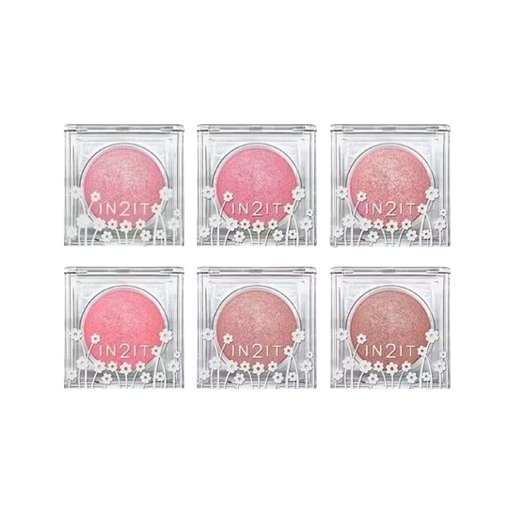 IN2IT Sheer Shimmer Blush อินทูอิท เชียร์ ชิมเมอร์ บลัช บลัชออนชิมเมอร์ ปัดแก้ม ประกายมุก บางเบาสีติดทนนาน [4g]