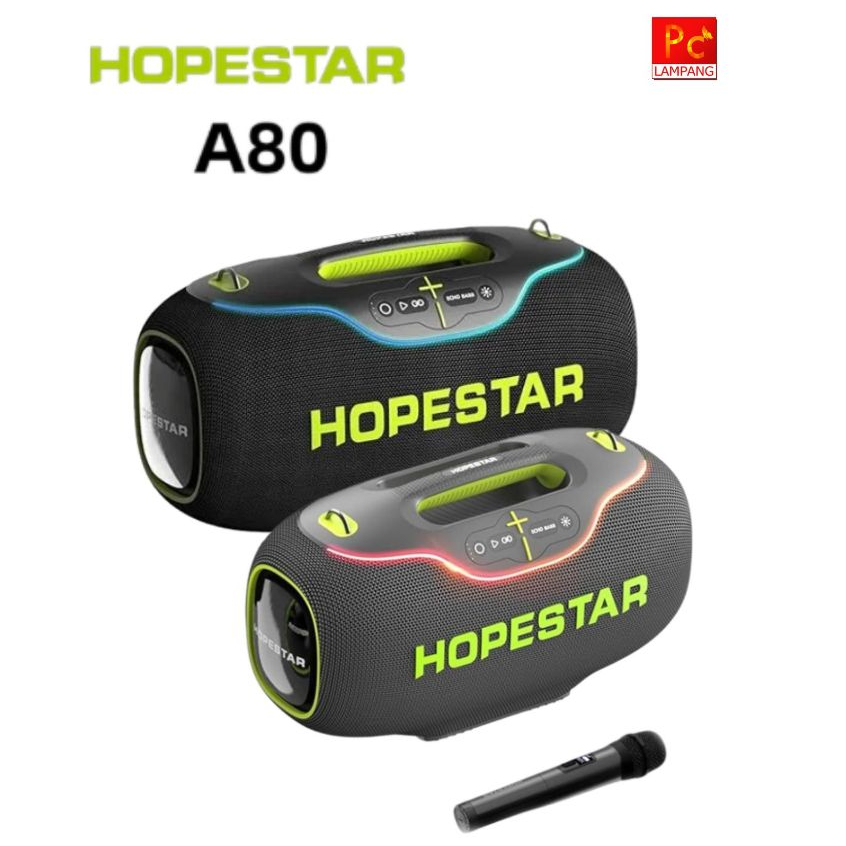 Hopestar A80 350W Portable Bluetooth 5.3 Speaker with Wireless Mic