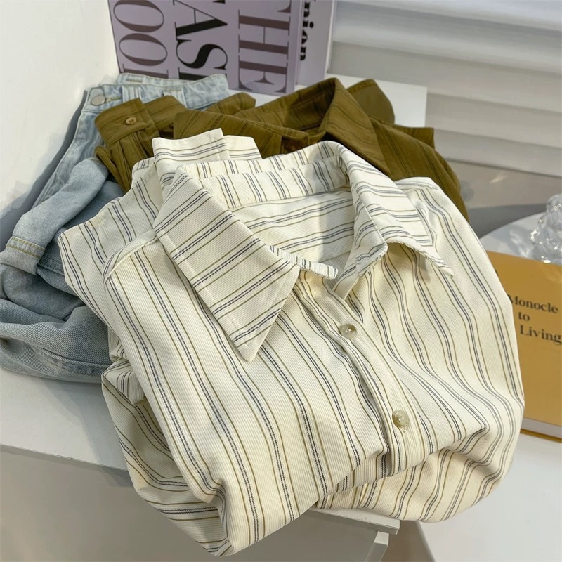 เสื้อเชิ้ตแขนยาวลําลอง สไตล์ญี่ปุ่น  ผ้าลูกฟูก Corduroy มีให้เลือก S-3XL#A05