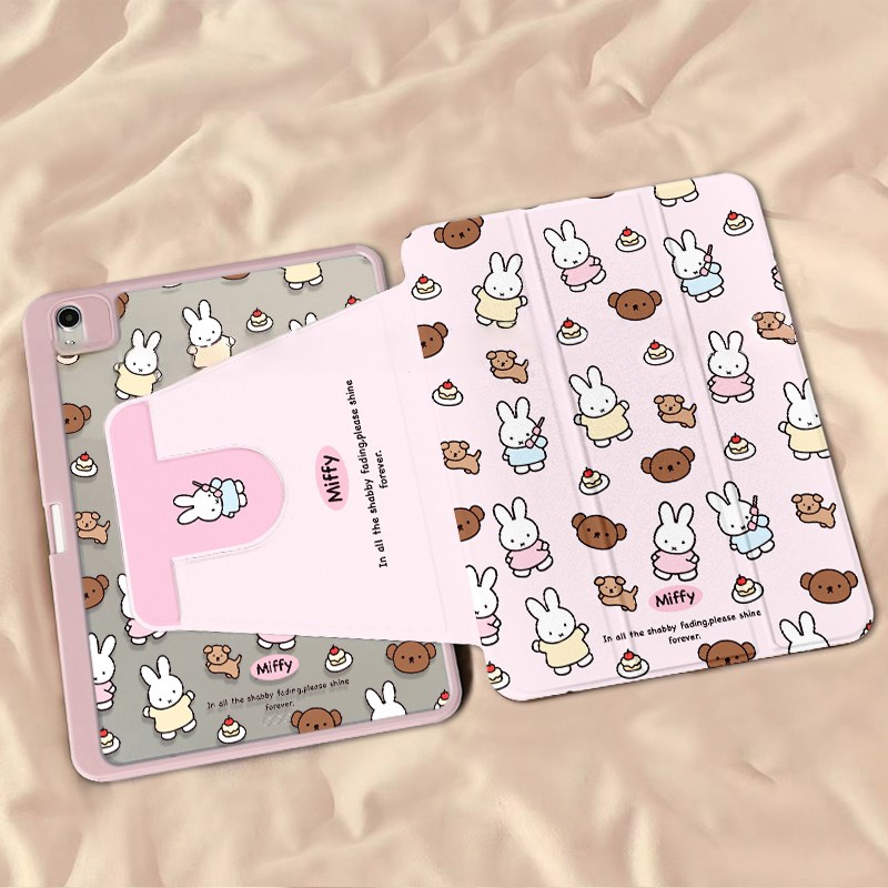 🚀จัดส่งจากกรุงเทพฯ🚀เคสipad การหมุน 360 องศา Miffy Gen11/10 Air7/6 13 Air8 11 Gen12  Pro11เคสไอแพด