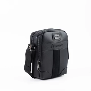 PLAYBOY รุ่น Force Phone Bag กระเป๋าสะพายข้างผู้ชาย รหัส ST-B254PBM334-BK ดีไซน์ทรงโฟนสะพายข้าง สี Carbon Black