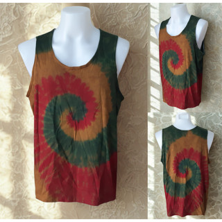 เสื้อกล้ามมัดย้อมโทนสี Retro วินเท็จ เสื้อกล้ามสไตล์สตรีท เส…