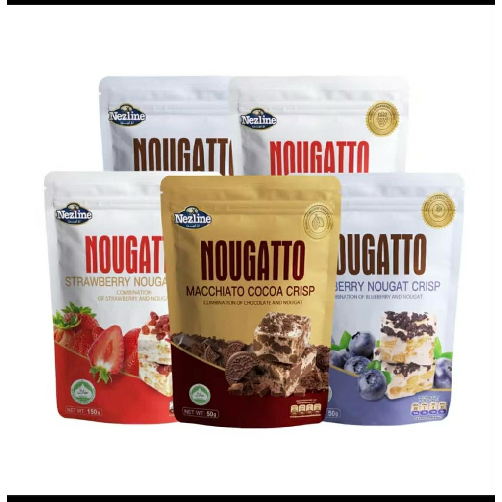Nougatto Nougat Crisp นูกัตโตะ Nezline 3 รสชาติ ขนาด 50กรัม