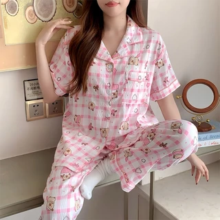 🔥ผ้าไหมญี่ปุ่น🔥อก 42-50 นิ้ว ไซร์ L-4XL ชุดนอนแขนสั่น-ขายาว เนื้อผ้าเกรดพีเมี่ยม พร้อมส่งจากไทย