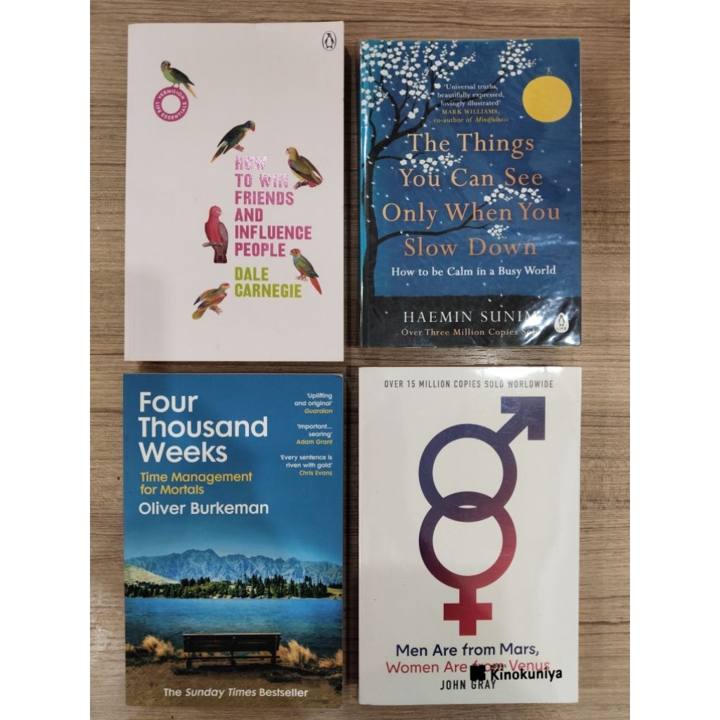 mindset / The Things You Can See Only When You Slow Down / HOW TO WIN FRIENDS / Four Thousand Weeks 