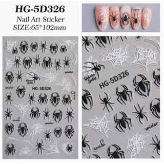 K2.[แผ่นเล็ก ไม่มีซอง] สติ๊กเกอร์แมงมุม spider ลายนูน 5D รุ่นแผ่นเล็ก งานสวยจ้าา