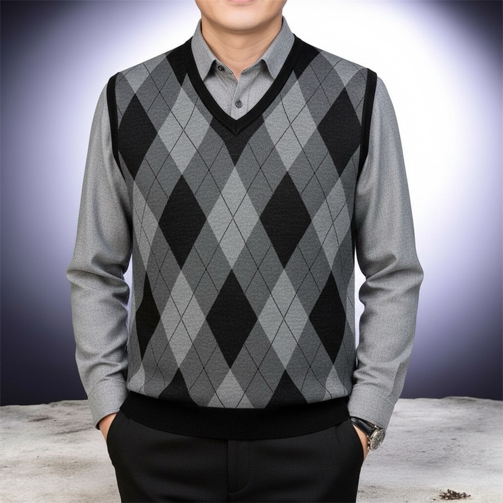 เสื้อกั๊กไหมพรมเนื้อผ้านุ่ม ผ้ายืด อก 32-44“ สวมใส่สบาย