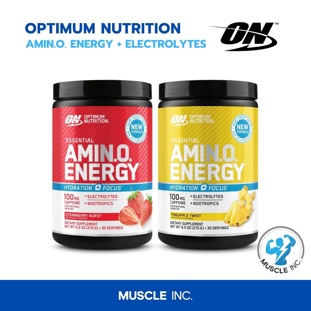 Optimum Nutrition- Amin.o. Energy + Electrolytes ขนาด 30srv พร้อมส่ง !!