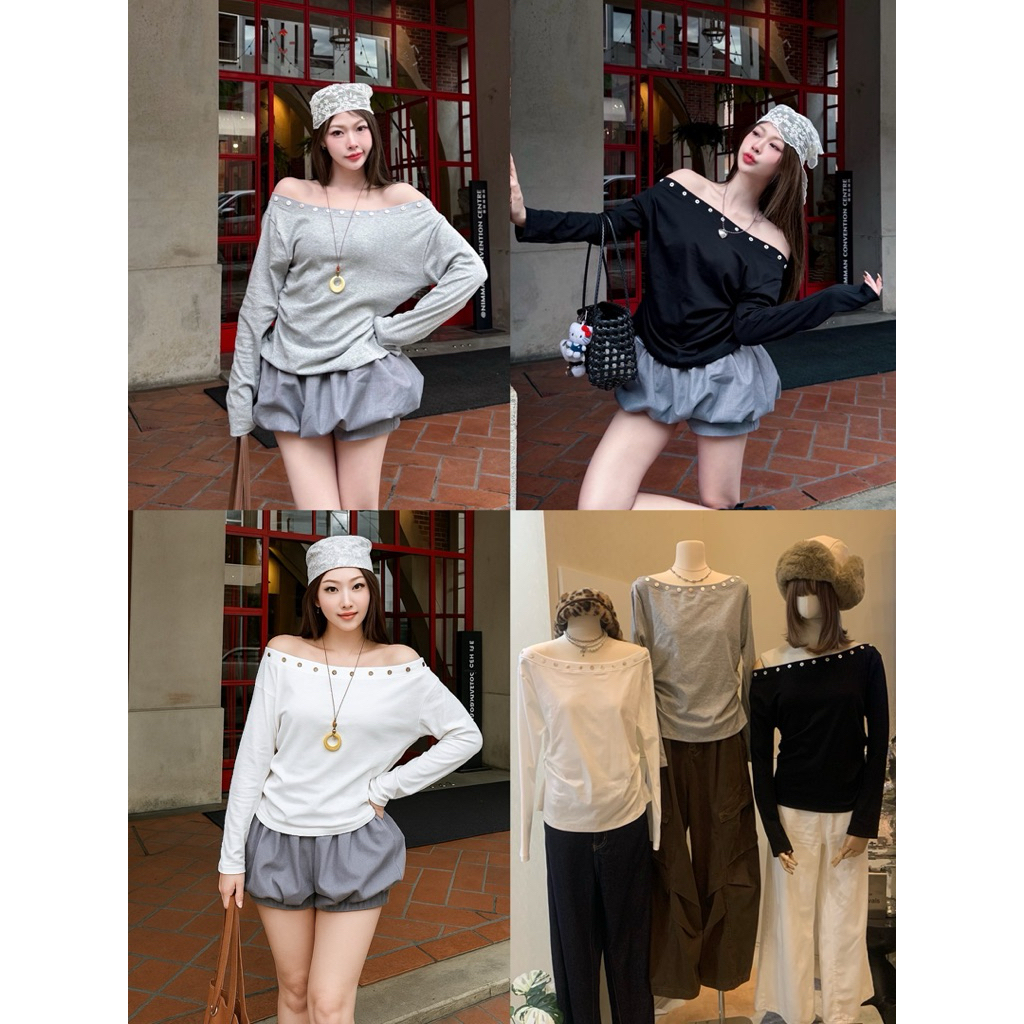 เสื้อดีเทลกระดุมเรียงทั้งไหล่คือหรูมาก!ใส่แล้วลุคสวยเนี้ยบแบบสาวเกาหลีทันที