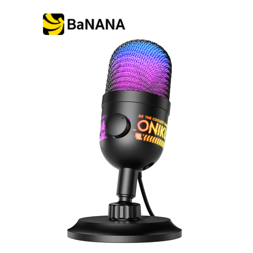 ไมโครโฟน Onikuma Microphone M930 USB Condenser RGB Black by Banana IT