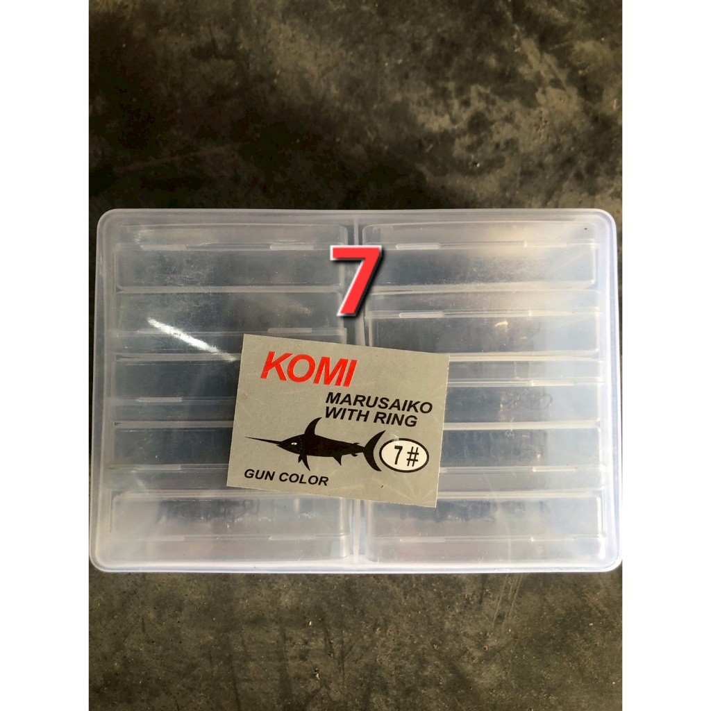 ตะขอเบ็ด เบ็ดตกปลา ตรา Komi แบบมีรู ขายเป็นแพ็ค