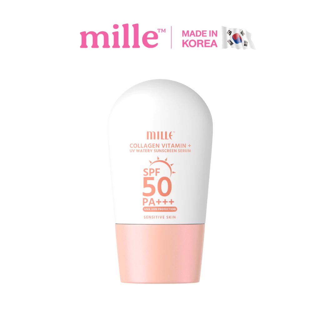 [สูตรเดิม] Mille กันแดดสูตรน้ำผสมคอลลาเจน Collagen Watery Sunscreen SPF50 PA +++ 10ml.