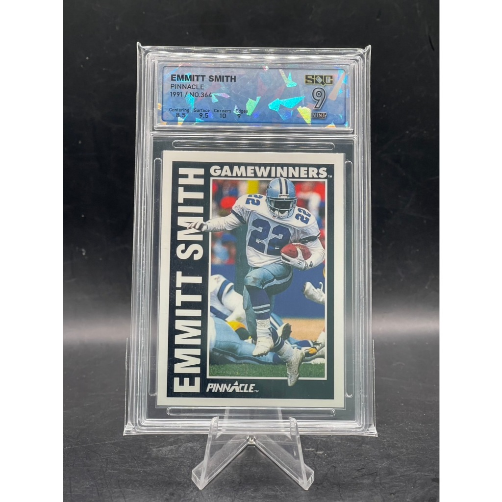 **SQC 9 MINT Emmitt Smith 1991 Pinnacle Base Card #364 Gamewinners HOF**