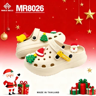 Marco Rocco รองเท้าหัวโต วันคริสต์มาส EVA กันลื่น ระบายอากาศ นุ่มใส่สบาย รองเท้าเบอร์รี่ MR8026