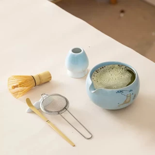 Matcha Whisk Tea Set🐈แมวน่ารักชุดชงชามัทฉะ ชามมัทฉะเซรามิก ตะกร้อไม้ไผ่ ชุดชงชามัทฉะญี่ปุ่น gift