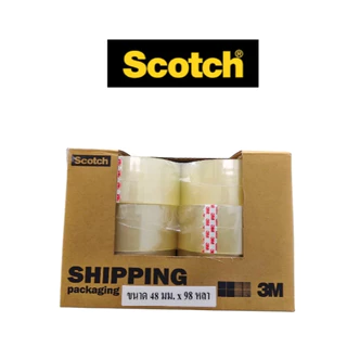 (1 ลัง) OPP 3M Scotch เทปใส 48มม. x 98หลา 12 ม้วน รุ่น 390 -12PK เทปปิดกล่อง เทปปิดกล่องพัสดุ