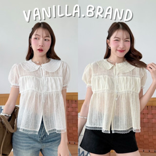 เสื้อแขนตุ๊กตา กระดุม แต่งผ่าด้านหน้า -kn / VB0551