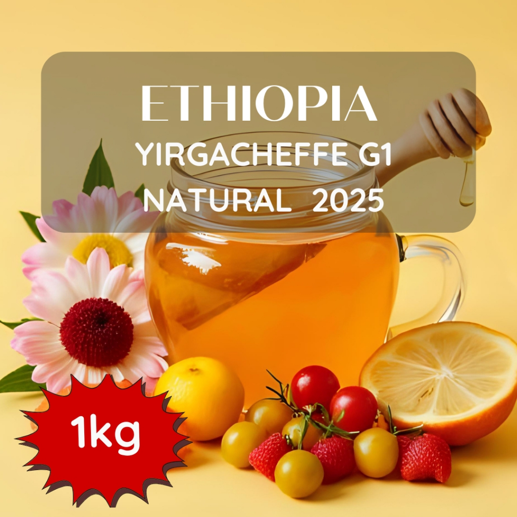 สารเมล็ดกาแฟ Ethiopia Yigracheffe G1 Natural 2025 ขนาด 1000g