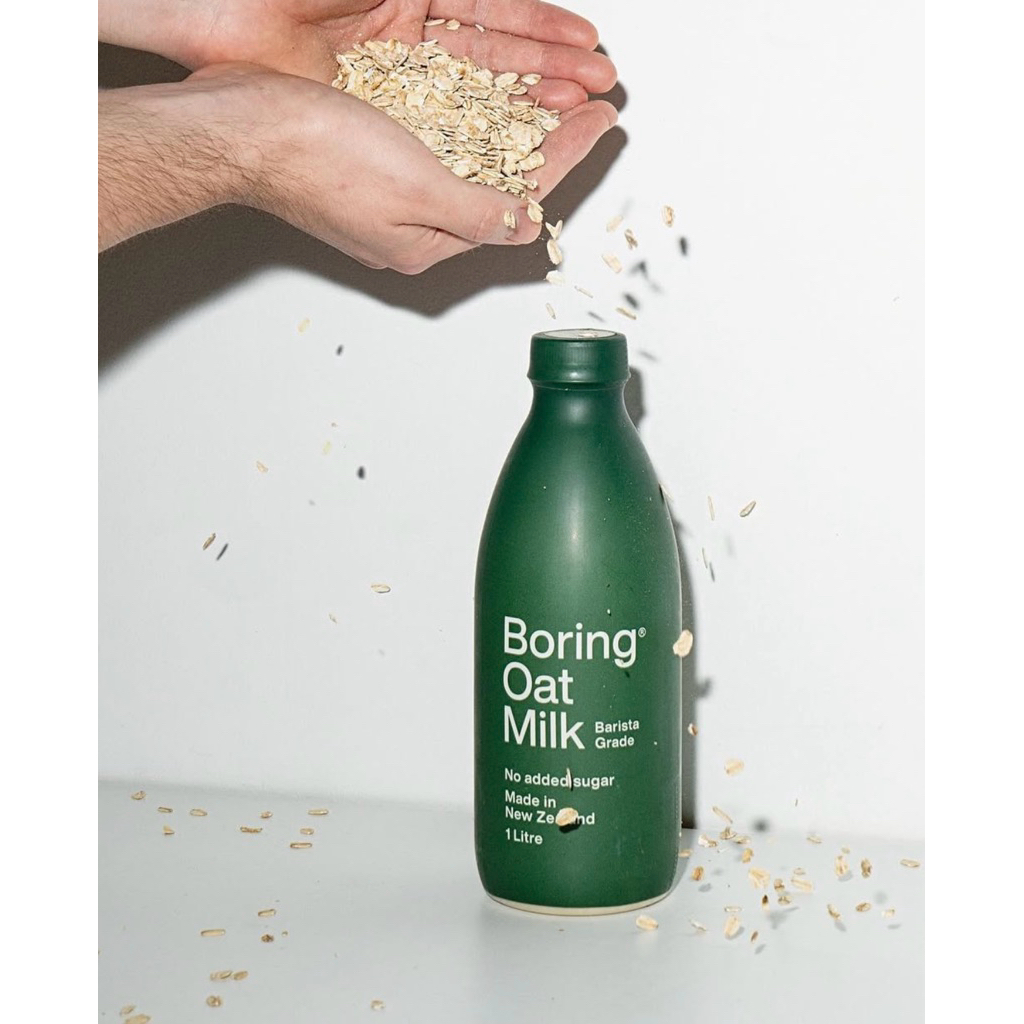 Boring Oat Milk 1L. 🇳🇿New Zealand นมโอ๊ตพรีเมียม ดื่มง่าย ไม่ใส่น้ำตาล ไม่มีนมวัว 1 ลิตร