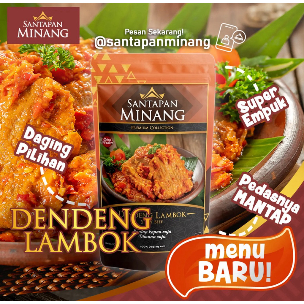 Indonesia Dendeng Balado Sapi Basah Lambok Asli Khas Padang Santapan Minang 250 gram Halal / Wet Bal