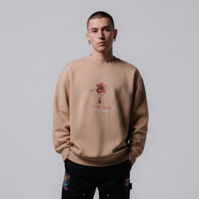 era-won เสื้อยืดแขนยาว รุ่น Sweater Oversize  สกรีน stranger things สี BR