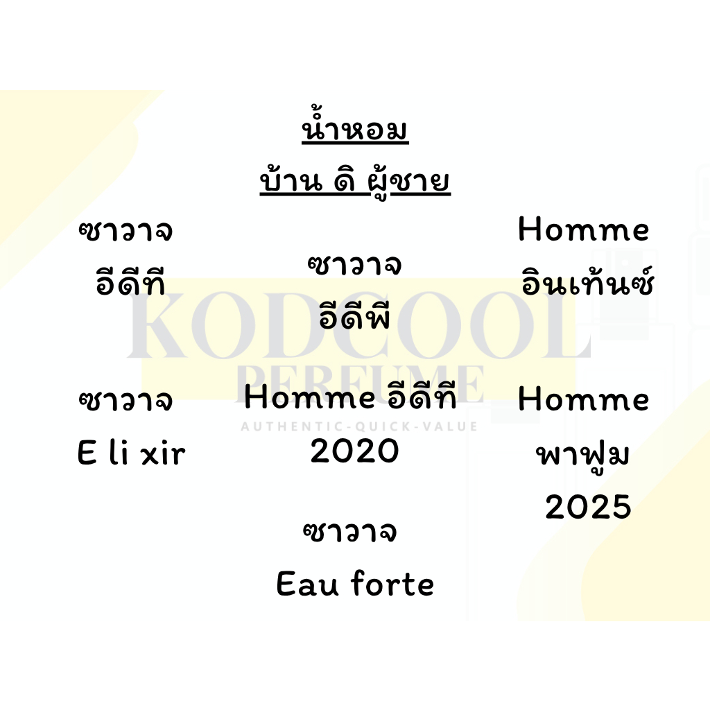 Sauvage EDP-EDT-Elixir-Forte / Homme Intense-EDT-Parfum ไซส์พกพา