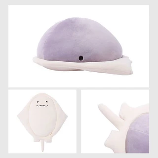 พร้อมส่ง🫐ตุ๊กตาปลากระเบนน่ารัก น้องแอบยิ้มอยู่ด้านล่าง manta ray cute doll plushy ปลากระเบน Ray fish 23254