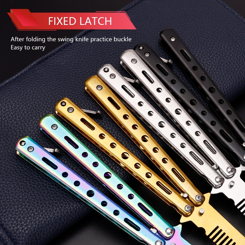 balisong บาลิซอง หวี หวีผม หวีช่างตัดผม ที่เปิดขวด สแตนเลส ดำ เงิน รุ้ง BF15 BF16 BF98 - รูปที่ 3