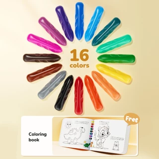 [ตกไม่หัก!] JoyCat สีเทียนจัมโบ้ ไร้สารพิษ ไม่เลอะมือ แข็งแรงพิเศษ สีเทียนเด็กเล็ก จับถนัดมือ ฝึกกล้ามเนื้อมัดเล็ก