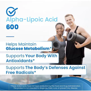 ล๊อตใหม่มาก EXP 12/27 พร้อมส่ง 🇺🇸 Alpha Lipoic Acid 600 mg 60 เม็ด ของแท้ 💯 %