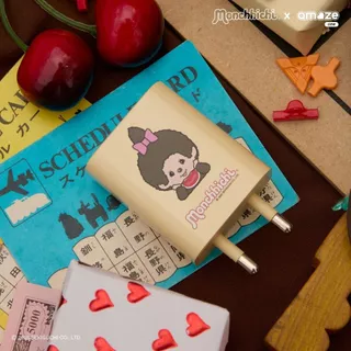 (ส่งตรงจากแบรนด์) Amaze one Monchhichi Charger ชุดชาร์จไทป์ซี Type C ชาร์จเร็ว 25W ลายลิขสิทธิ์แท้มอนชิชิ รุ่น A-MCC006
