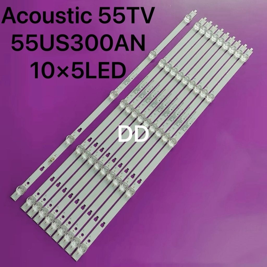 Acoustic 55TV 55US300AN 10×5LEDแถบไฟแบ็คไลท์ LED เหมาะสำหรับ MI L55M5-A2 AZ LED55D05A-ZC29AG-02 DLAL