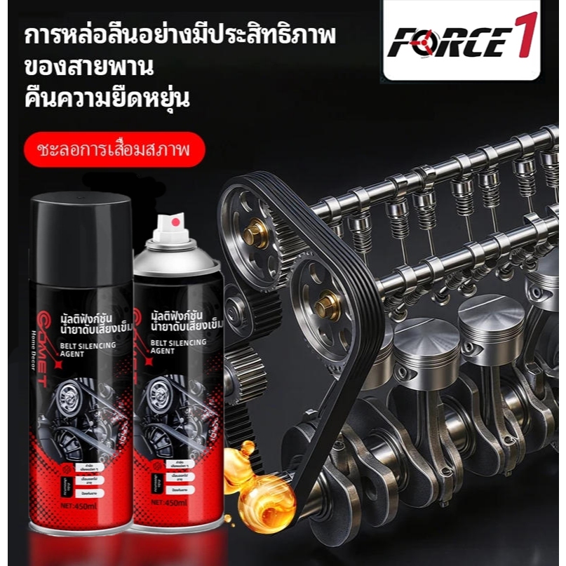 สเปรย์ลดเสียงสายพาน ใช้งานง่าย เหมาะกับรถยนต์ทุกรุ่น ปกป้องเครื่องยนต์และยืดอายุ