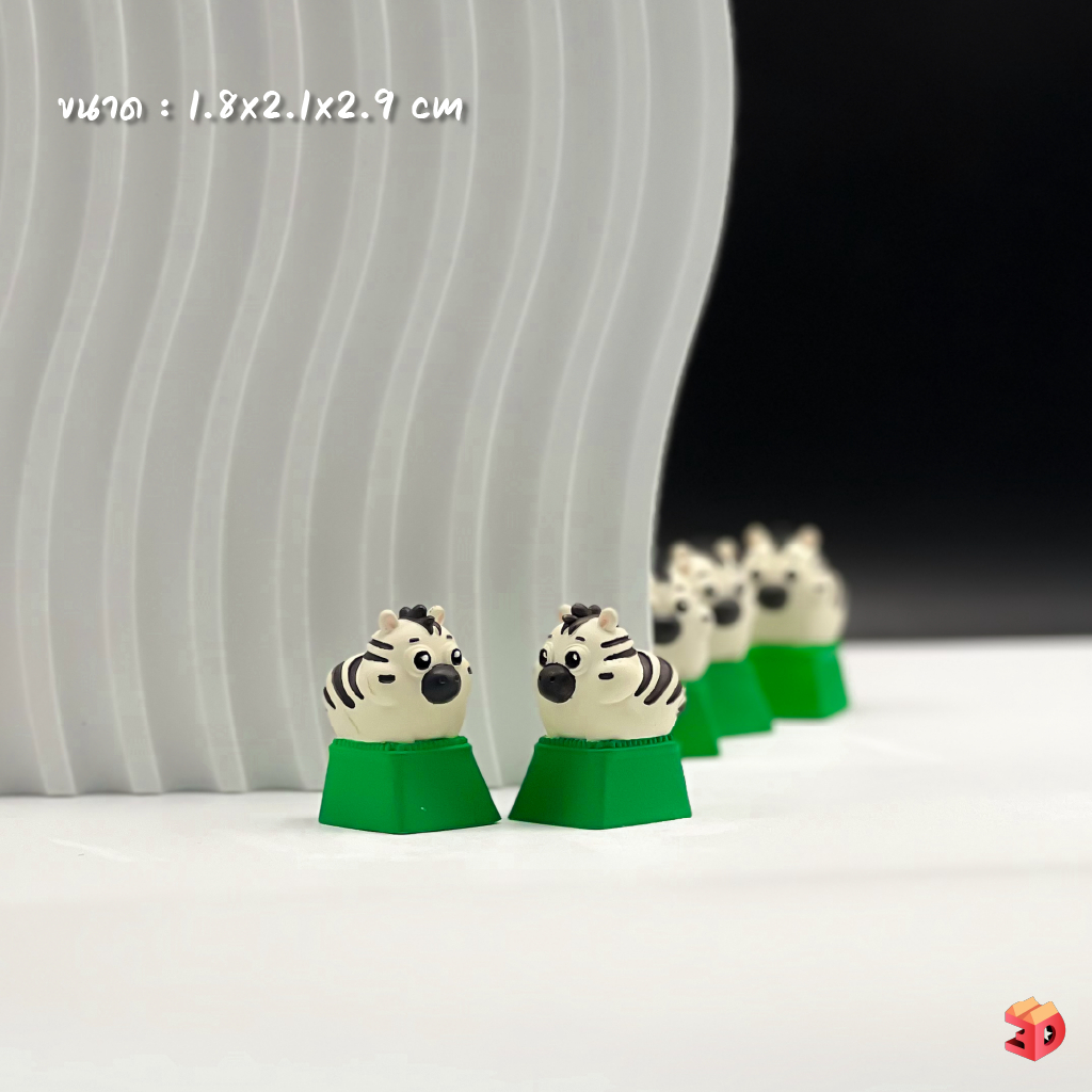 คีย์แคป ม้าลายแก้บน Cute Zebra Keycap (Artisan Handmade) คีย์บอร์ด Mechanical ของตกแต่งโต๊ะ เสริมดวง ของขวัญ