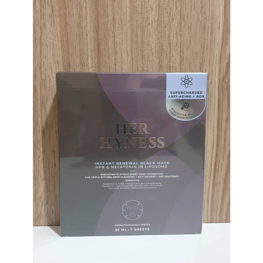 HER HYNESS Instant Renewal Black Mask (กล่อง 7 แผ่น)
