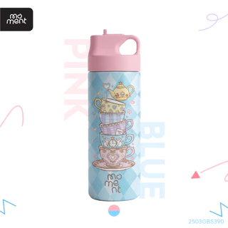 แก้วน้ำ กระบอกน้ำสแตนเลส 500ml ทรง Sport ลายสกรีนสวยงาม สำหรับออกกำลังกาย พกพาสะดวก รุ่น Lovely Moment