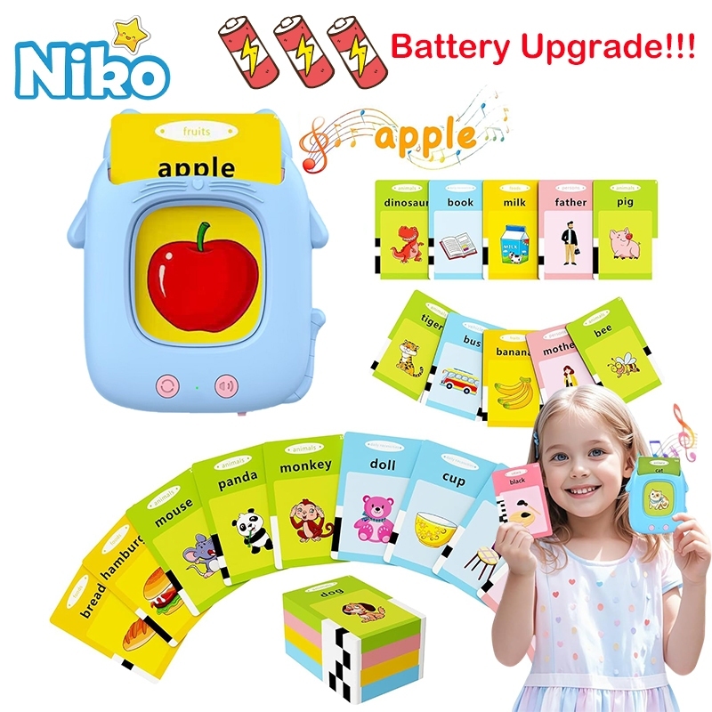 NIKO เครื่องอ่านการ์ดอัจฉริยะ เสริมทักษะภาษาอังกฤษ ของเล่นเพื่อการศึกษา ของขวัญสำหรับเด็ก Flash Card
