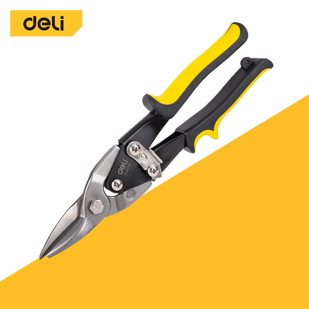 Deli กรรไกรตัดเหล็ก คีมตัดเหล็ก ตัดเหล็ก กรรไกรเหล็กแผ่น ตัดเหล็กแผ่นบาง ตัดเมทัลชีท Aviation Snip