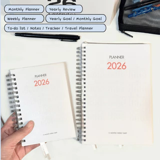 Dilok สมุดแพลนเนอร์ 2569 | Monthly Planner 2026 ขนาด A6 / A5 มีวันหยุดไทย ของขวัญปีใหม่