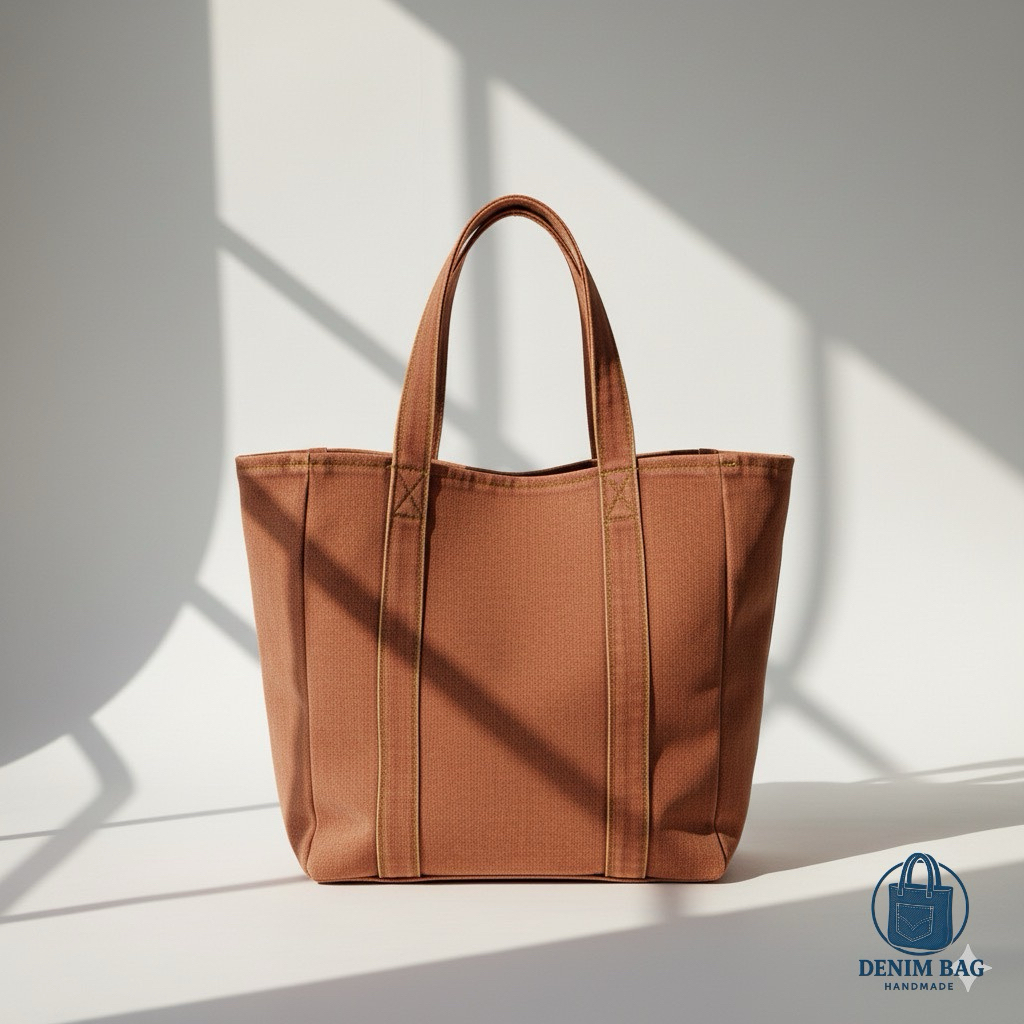 Denim Jeans Rust Brown Bag