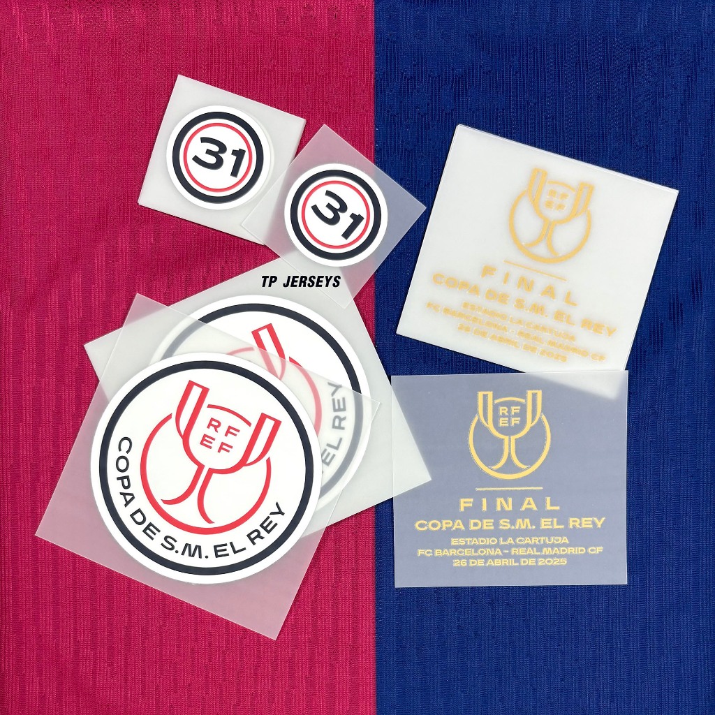 2025 Copa del Rey Final Official Patch & Match Detail Set (FC Barcelona)