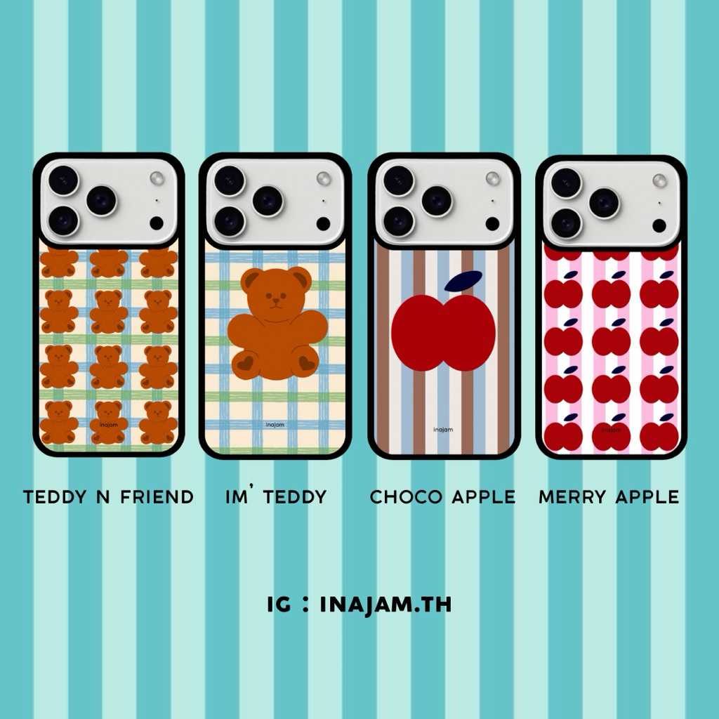 เคสไอโฟนแบรนด์ Inajam | Teddy n Friend | Im' Teddy