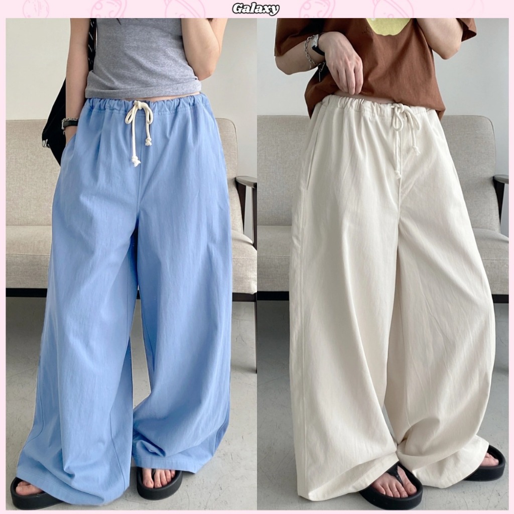 กางเกงขายาว กางเกงเอวต่ำ ทรงหลวม ใส่สบาย ออกแบบสวย สไตล์ลำลอง #010296